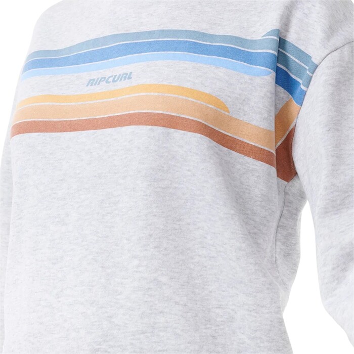 2024 Rip Curl Frauen High Tide Surf Crew Sweatshirt 06TWFL - Light Grey Marl